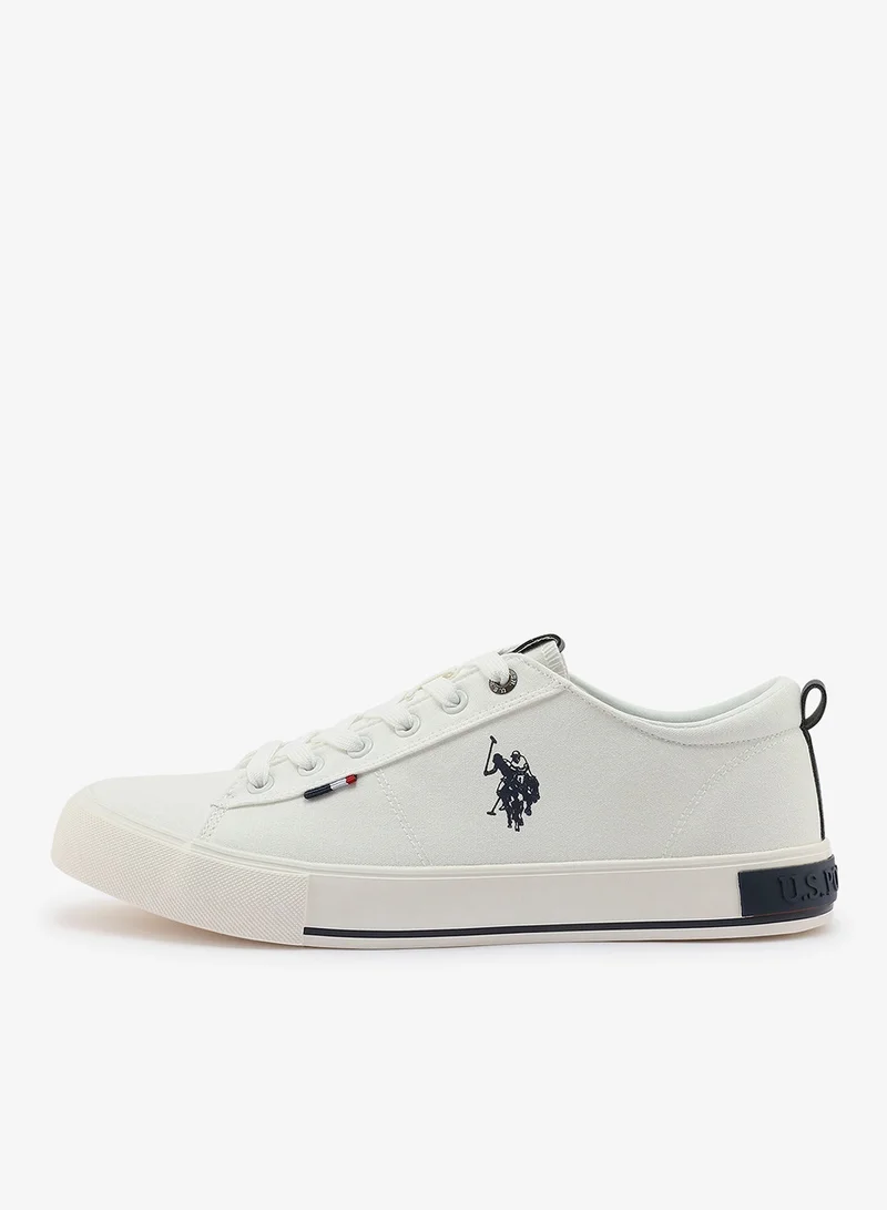 U.S. Polo Assn. white Men's White Low-Top Sneakers - Lightweight Slip-On Design for Men | Best Price UAE